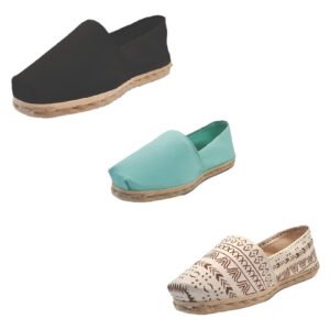 Tripack Alpargata Negro, Turquesa Y Crudo Étnico