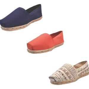 Tripack Alpargata Azul Marino, Terracota Y Crudo Étnico