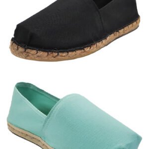 Pack Alpargata Negro Refuerzo De Goma - Turquesa