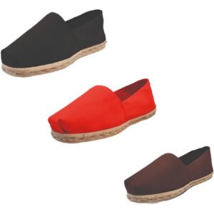 Tripack Alpargata Negro, Rojo Y Café