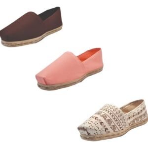 Tripack Alpargata Café, Coral Y Crudo Étnico