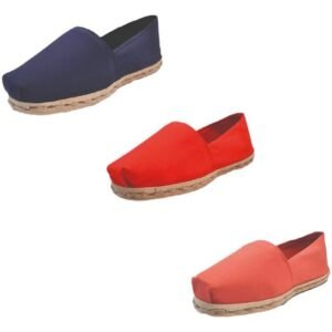 Tripack Alpargata Azul Marino, Rojo Y Terracota