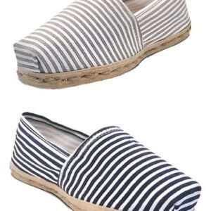 Pack Alpargata Rayado Azul/blanco - Rayado Gris/blanco