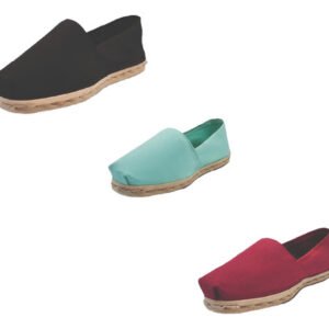 Tripack Alpargata Negro, Turquesa Y Burdeo