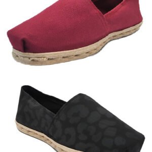 Pack Alpargata Animal Print Negro - Burdeo