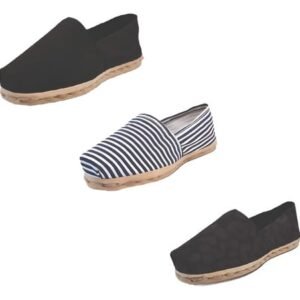 Tripack Alpargata Negro, Ray Azul/blanco Y Animal Print Neg