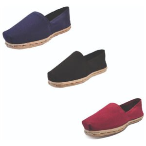 Tripack Alpargata Azul Marino, Negro Y Burdeo
