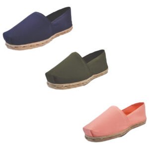 Tripack Alpargata Azul Marino, Verde Militar Y Coral