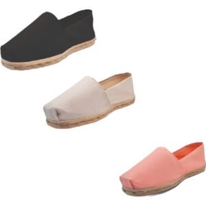 Tripack Alpargata Negro, Crudo Y Coral