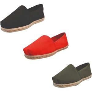 Tripack Alpargata Negro, Rojo Y Verde Militar