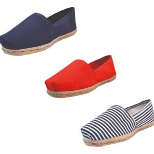 Tripack Alpargata Azul Marino, Rojo Y Ray Azul/blanco