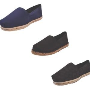 Tripack Alpargata Azul Marino, Negro Goma Y Animal Print Neg