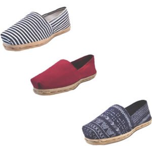 Tripack Alpargata Ray Azu/blan, Burdeo Y Azul Étnico