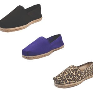 Tripack Alpargata Negro, Morado Y Animal Print
