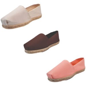 Tripack Alpargata Crudo, Café Y Coral