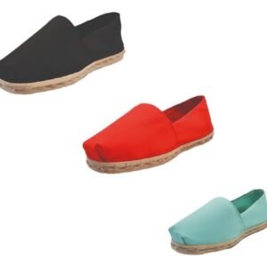 Tripack Alpargata Negro, Rojo Y Turquesa