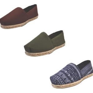 Tripack Alpargata Café, Verde Militar Y Azul Étnico