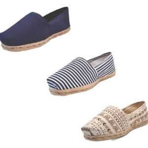 Tripack Alpargata Azul Marino, Ray Azul/blanco Y Crudo Étni