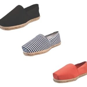 Tripack Alpargata Negro, Ray Azul/blanco Y Terracota