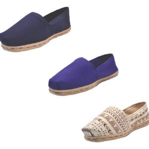 Tripack Alpargata Azul Marino, Morado Y Crudo Étnico