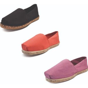 Tripack Alpargata Negro Goma, Terracota Y Jacarandá