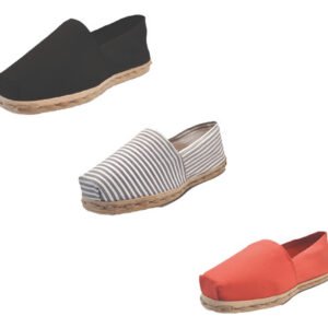 Tripack Alpargata Negro, Ray Gris/blanco Y Terracota