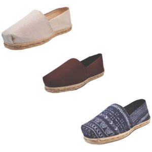 Tripack Alpargata Crudo, Café Y Azul Étnico