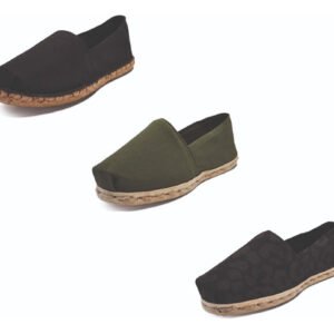 Tripack Alpargata Negro Goma, Verde Militar Y Animal Pr Neg