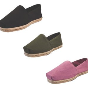 Tripack Alpargata Negro, Verde Militar Y Jacarandá