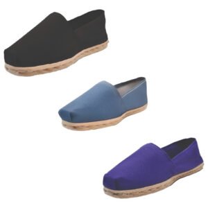 Tripack Alpargata Negro, Mezclilla Y Morado