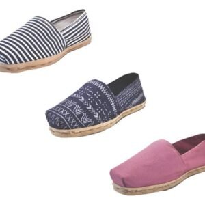 Tripack Alpargata Ray Azu/blan, Azul Étnico Y Jacarandá