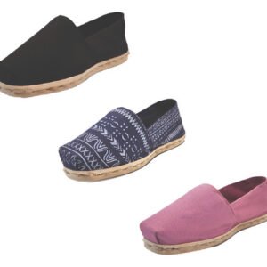 Tripack Alpargata Negro, Azul Étnico Y Jacarandá