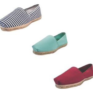 Tripack Alpargata Ray Azu/blan, Turquesa Y Burdeo