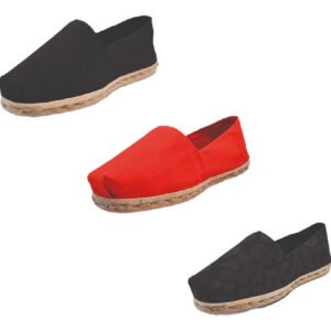 Tripack Alpargata Negro, Rojo Y Animal Print Negro