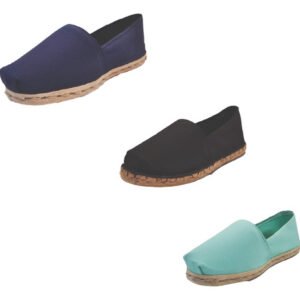 Tripack Alpargata Azul Marino, Negro Goma Y Turquesa