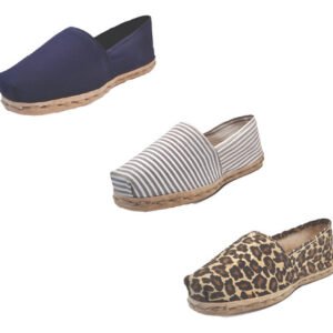 Tripack Alpargata Azul Marino, Ray Gris/blanco Y Animal Pr