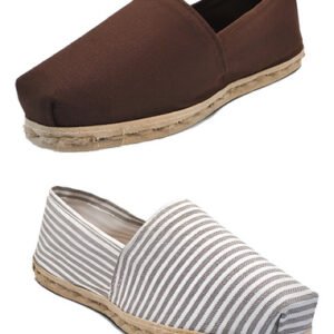 Pack Alpargata Rayado Gris/blanco - Café