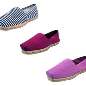 Tripack Alpargata Ray Azu/blan, Burdeo Y Jacarandá