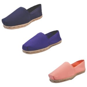Tripack Alpargata Azul Marino, Morado Y Coral