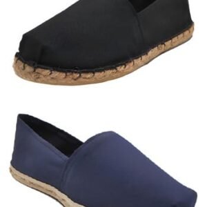 Pack Alpargata Azul Marino - Negro Refuerzo De Goma