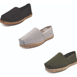 Tripack Alpargata Negro Goma, Ray Gris/bla Y Verde Militar