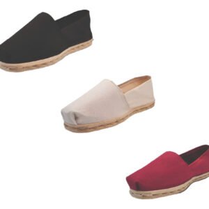 Tripack Alpargata Negro, Crudo Y Burdeo