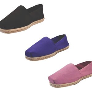 Tripack Alpargata Negro, Morado Y Jacarandá