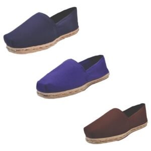 Tripack Alpargata Azul Marino, Morado Y Café