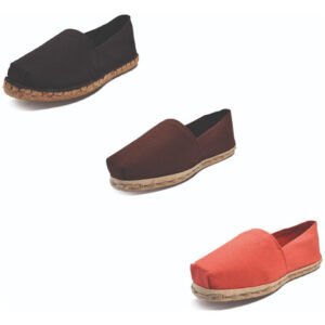 Tripack Alpargata Negro Goma, Café Y Terracota