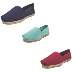 Tripack Alpargata Azul Marino, Turquesa Y Burdeo