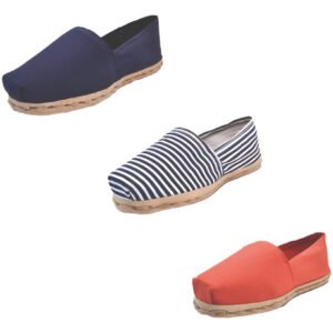 Tripack Alpargata Azul Marino, Ray Azul/blanco Y Terracota