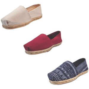 Tripack Alpargata Crudo, Burdeo Y Azul Étnico