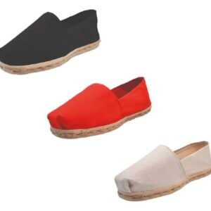 Tripack Alpargata Negro, Rojo Y Crudo