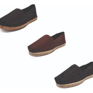 Tripack Alpargata Negro Goma, Café Y Animal Print Negro